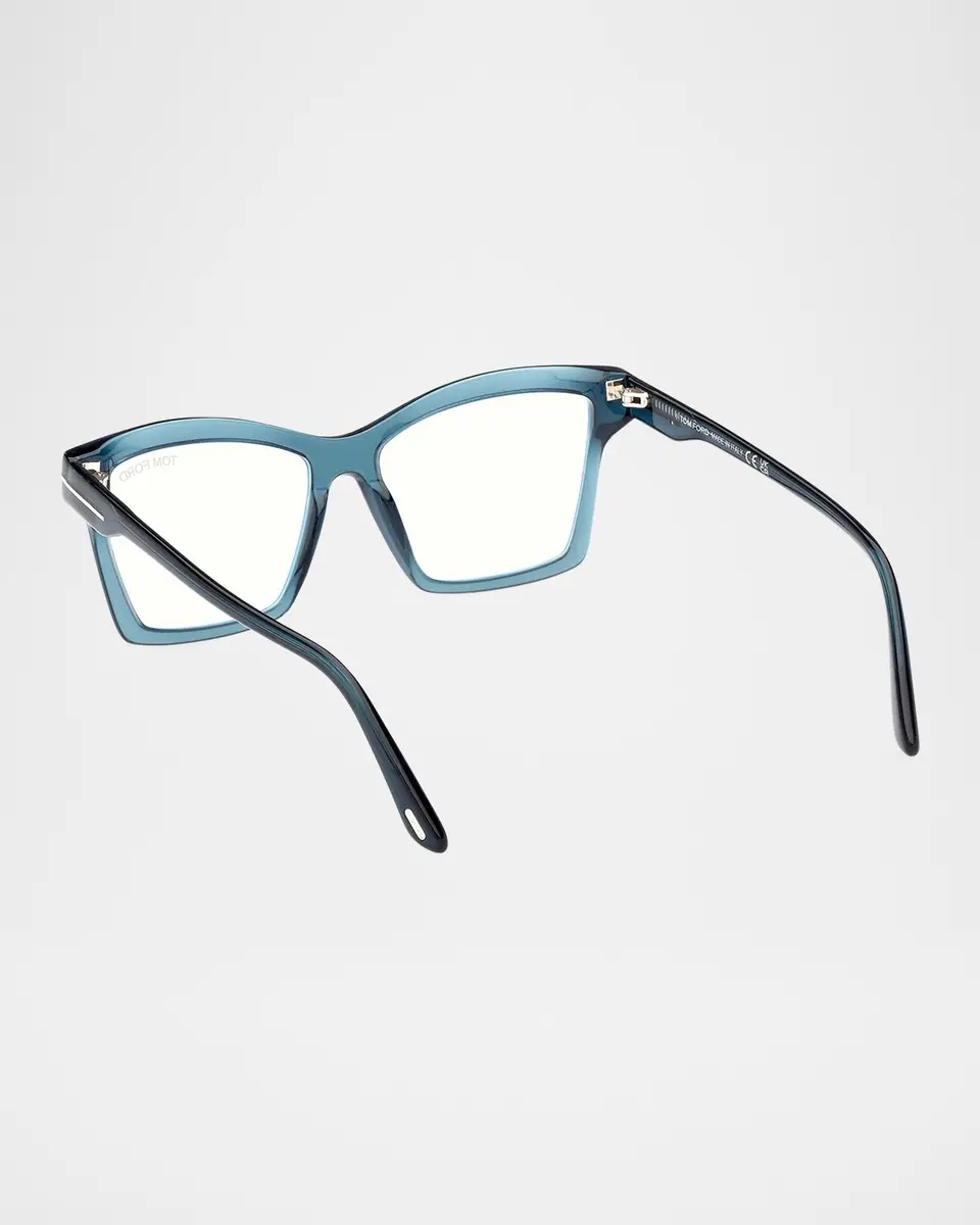 Tom Ford Men's Acetate Square Blue-Block Frames | Thumbnail 2