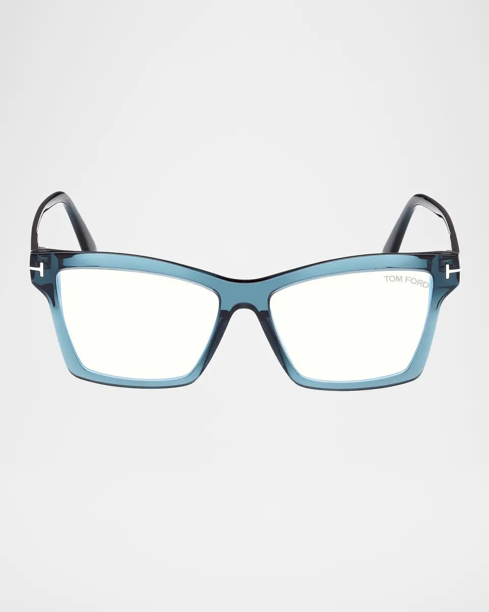 Tom Ford Men's Acetate Square Blue-Block Frames | Thumbnail 3