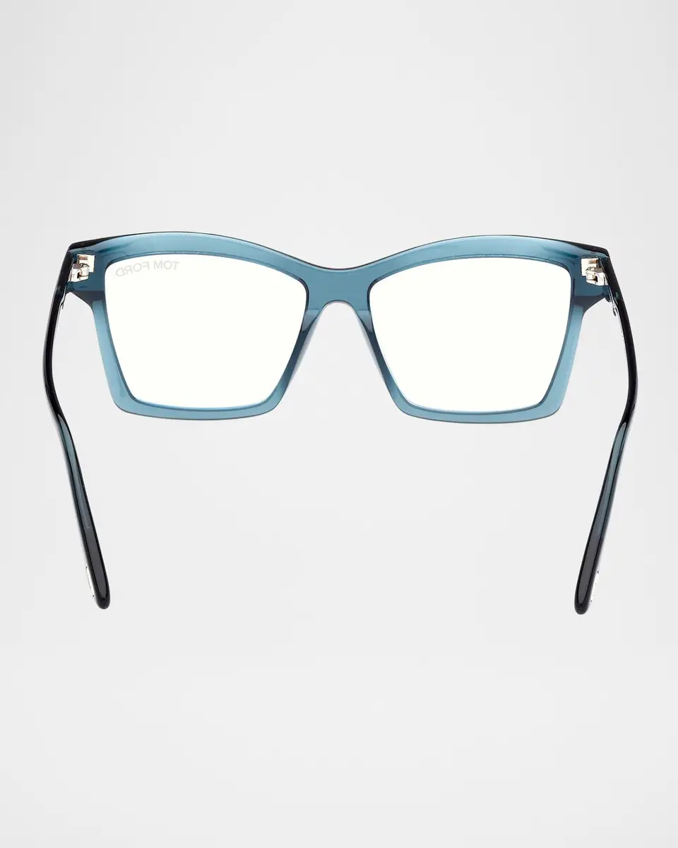 Tom Ford Men's Acetate Square Blue-Block Frames | Thumbnail 6