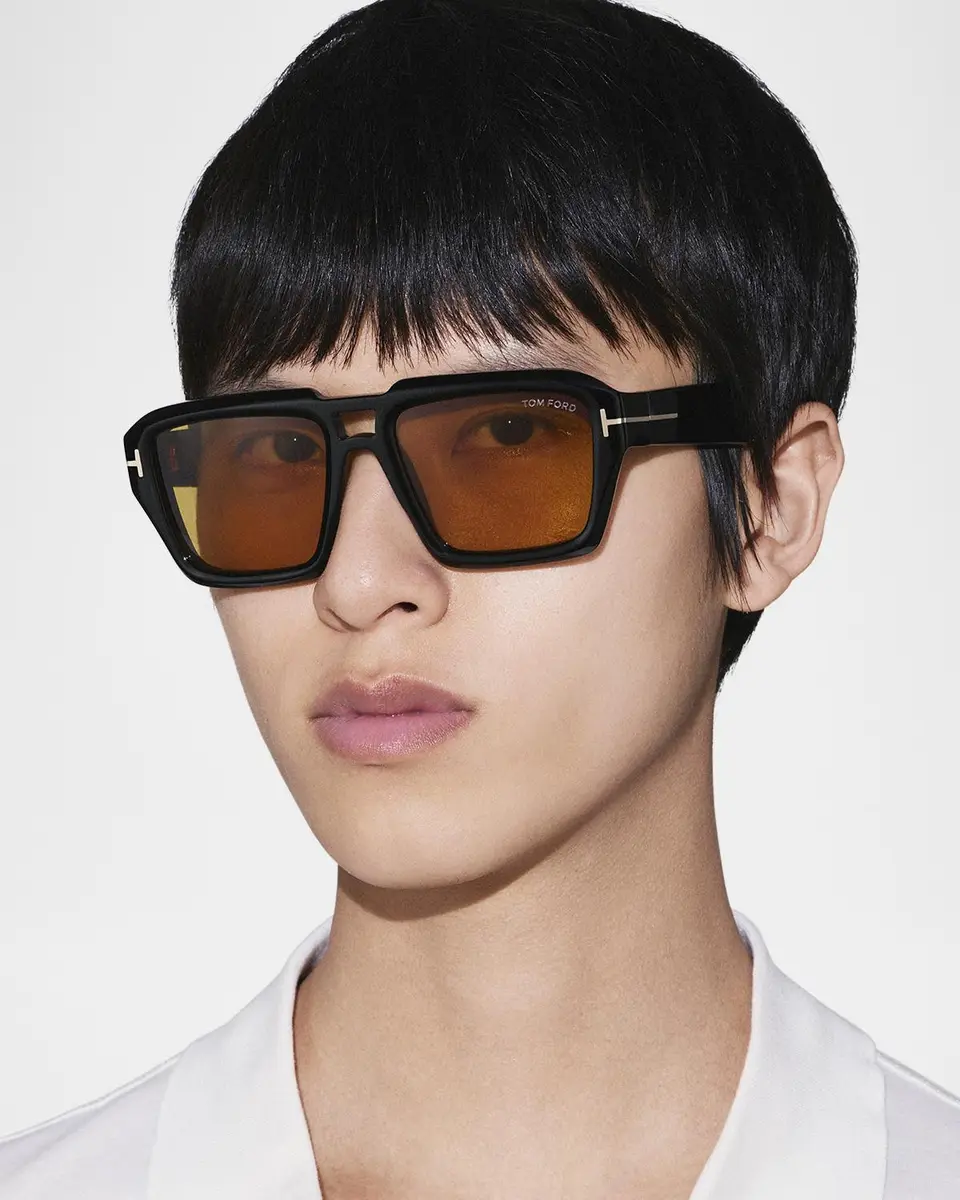 Tom Ford Men's FT1202M Acetate Rectangle Sunglasses | Thumbnail 5 Tom Ford Men's FT1202M Acetate Rectangle Sunglasses | Thumbnail 5