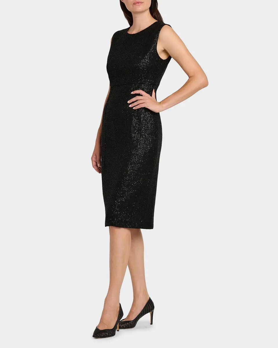Kiton Metallic Sheath Knee-Length Dress | Thumbnail 7 Kiton Metallic Sheath Knee-Length Dress | Thumbnail 7