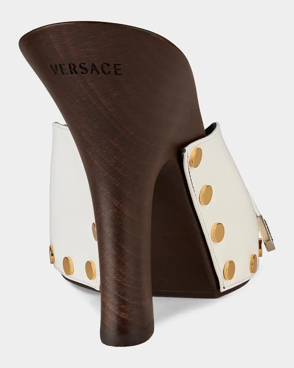 Versace Sassi 105mm Patent Leather Clogs | Thumbnail 2