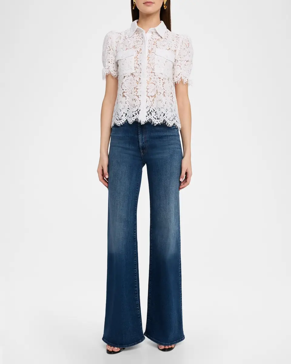 Generation Love Mina Lace Puff-Sleeve Shirt | Thumbnail 2