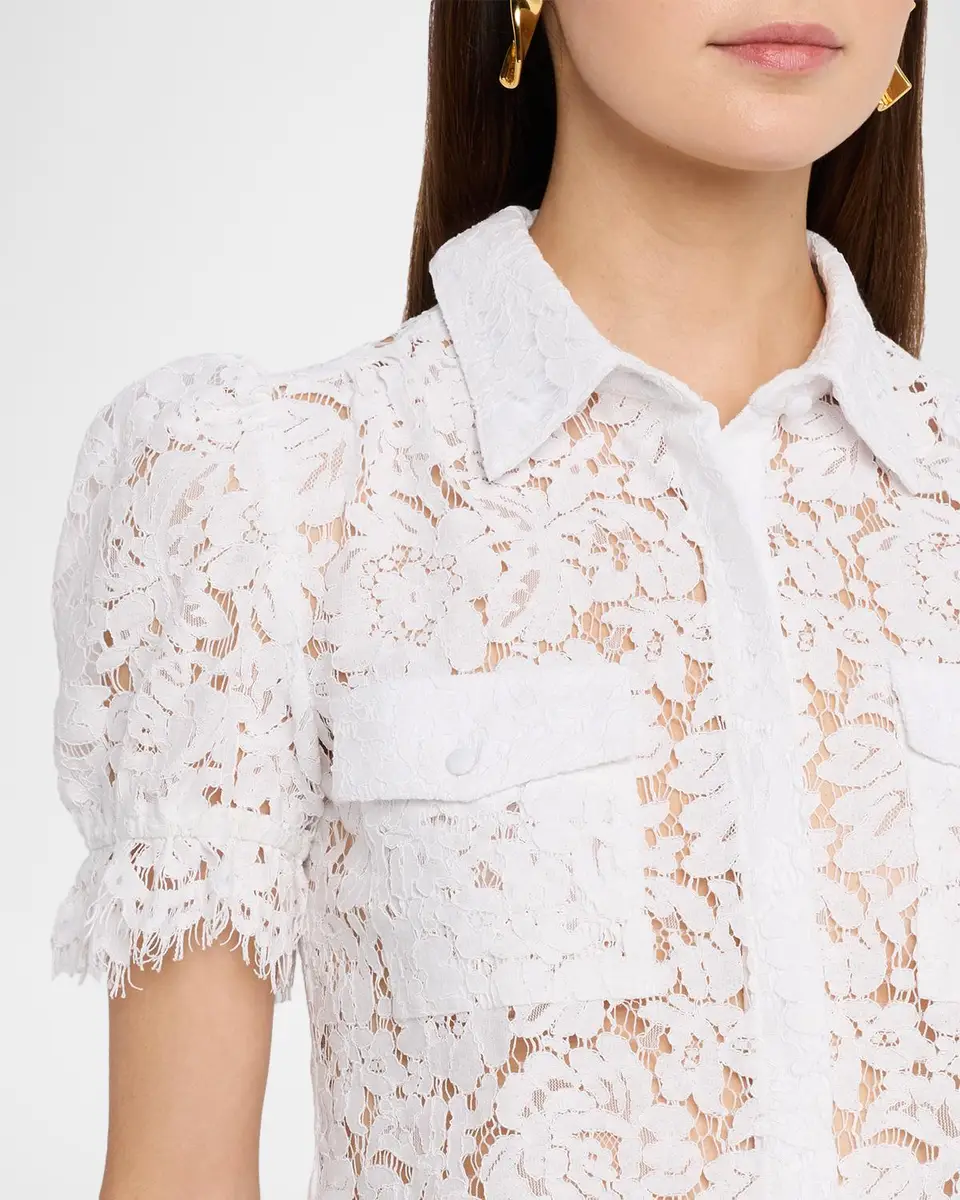 Generation Love Mina Lace Puff-Sleeve Shirt | Thumbnail 5