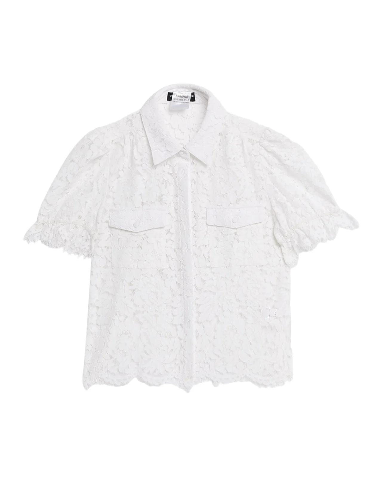 Mina Lace Puff-Sleeve Shirt Mina Lace Puff-Sleeve Shirt