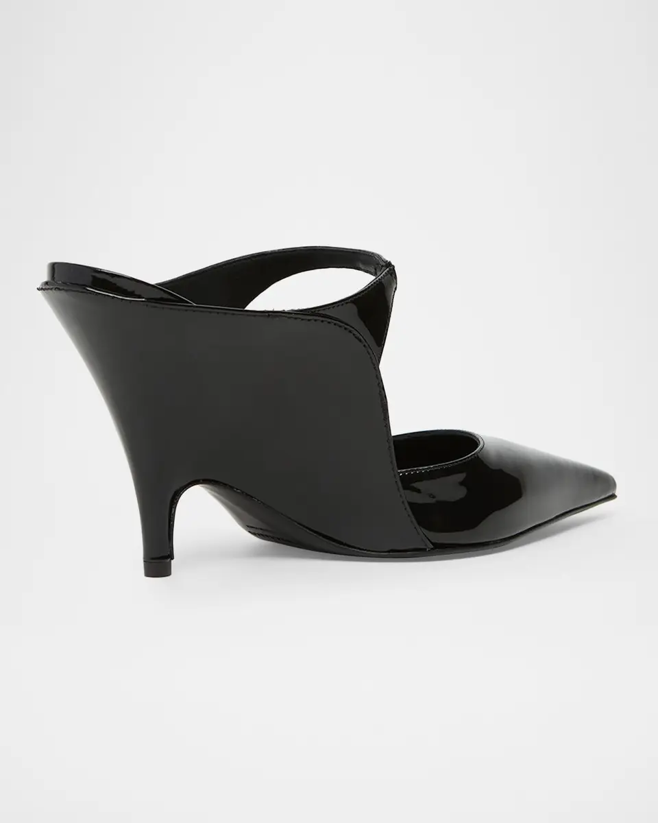 Ferragamo 95mm Jasir Patent Leather Mule Pumps | Thumbnail 4 Ferragamo 95mm Jasir Patent Leather Mule Pumps | Thumbnail 4