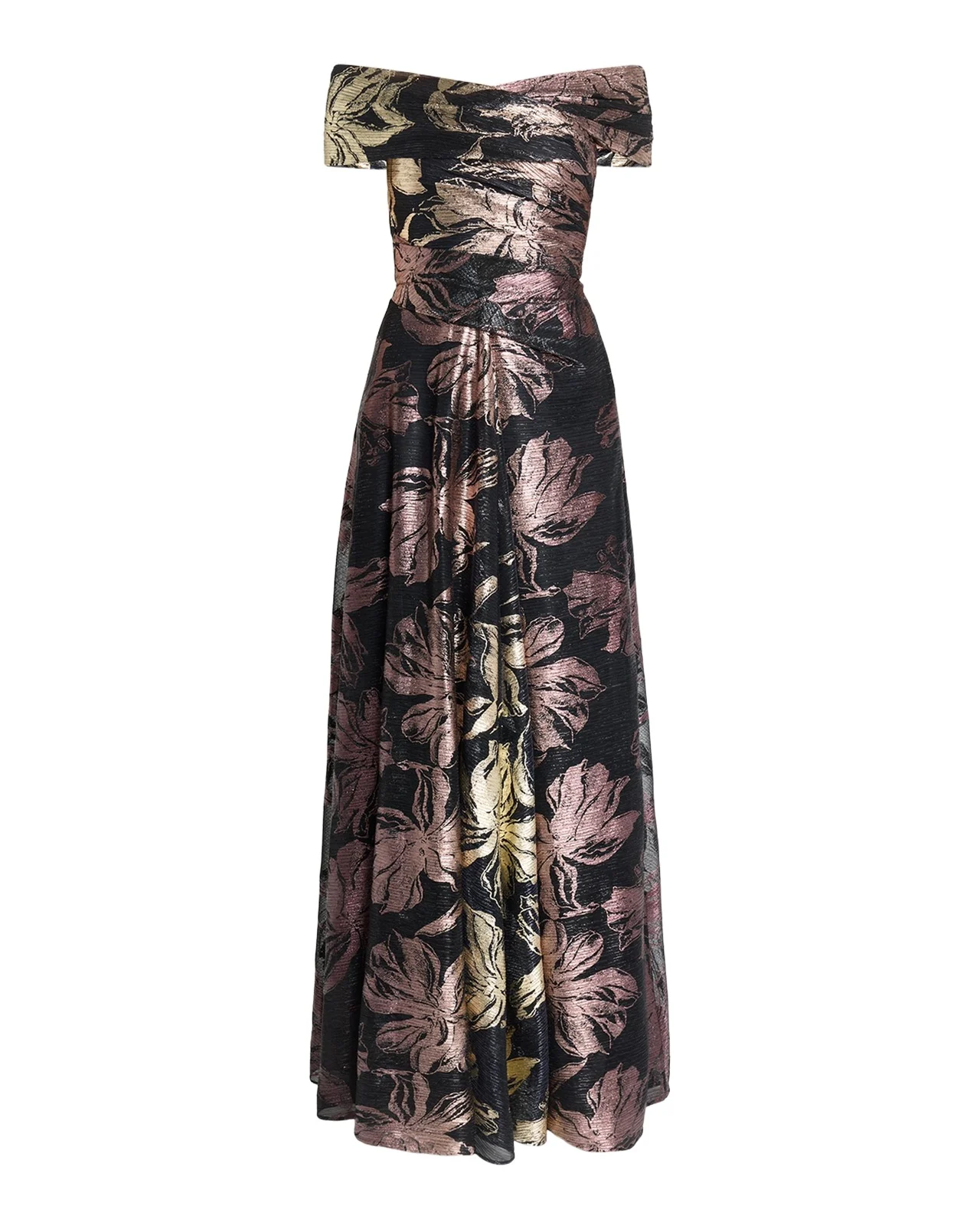 Autumn Leaf Ombre Voile Off-The-Shoulder Gown Autumn Leaf Ombre Voile Off-The-Shoulder Gown