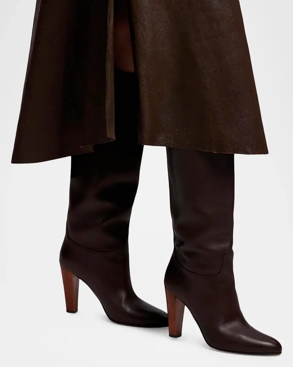 Ralph Lauren Collection Cecilie Distressed Lambskin Skirt | Thumbnail 5