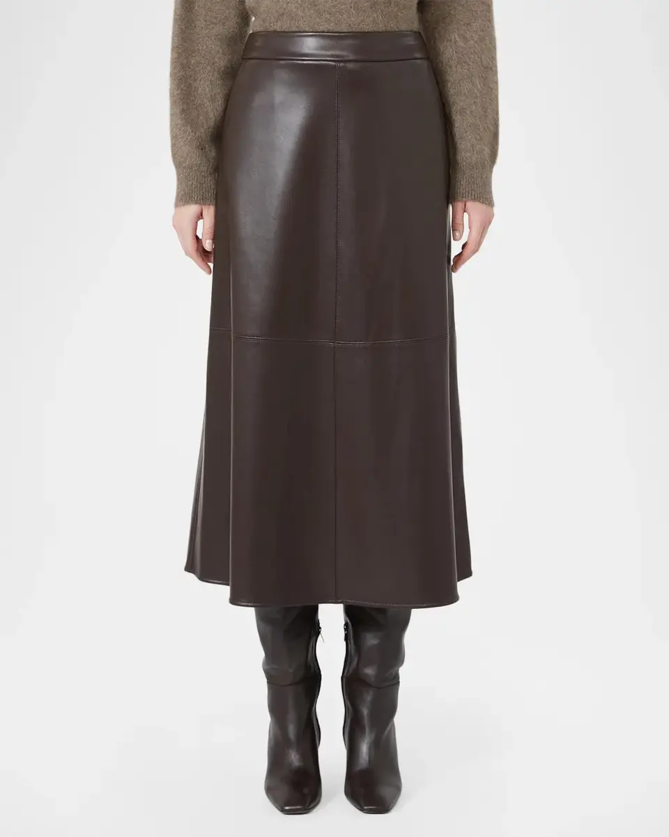 Max Mara Faux-Leather Midi Skirt | Thumbnail 3 Max Mara Faux-Leather Midi Skirt | Thumbnail 3