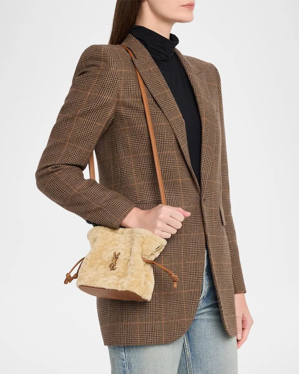 Saint Laurent Jamie Mini YSL Shearling & Leather Shoulder Bag | Thumbnail 2 Saint Laurent Jamie Mini YSL Shearling & Leather Shoulder Bag | Thumbnail 2