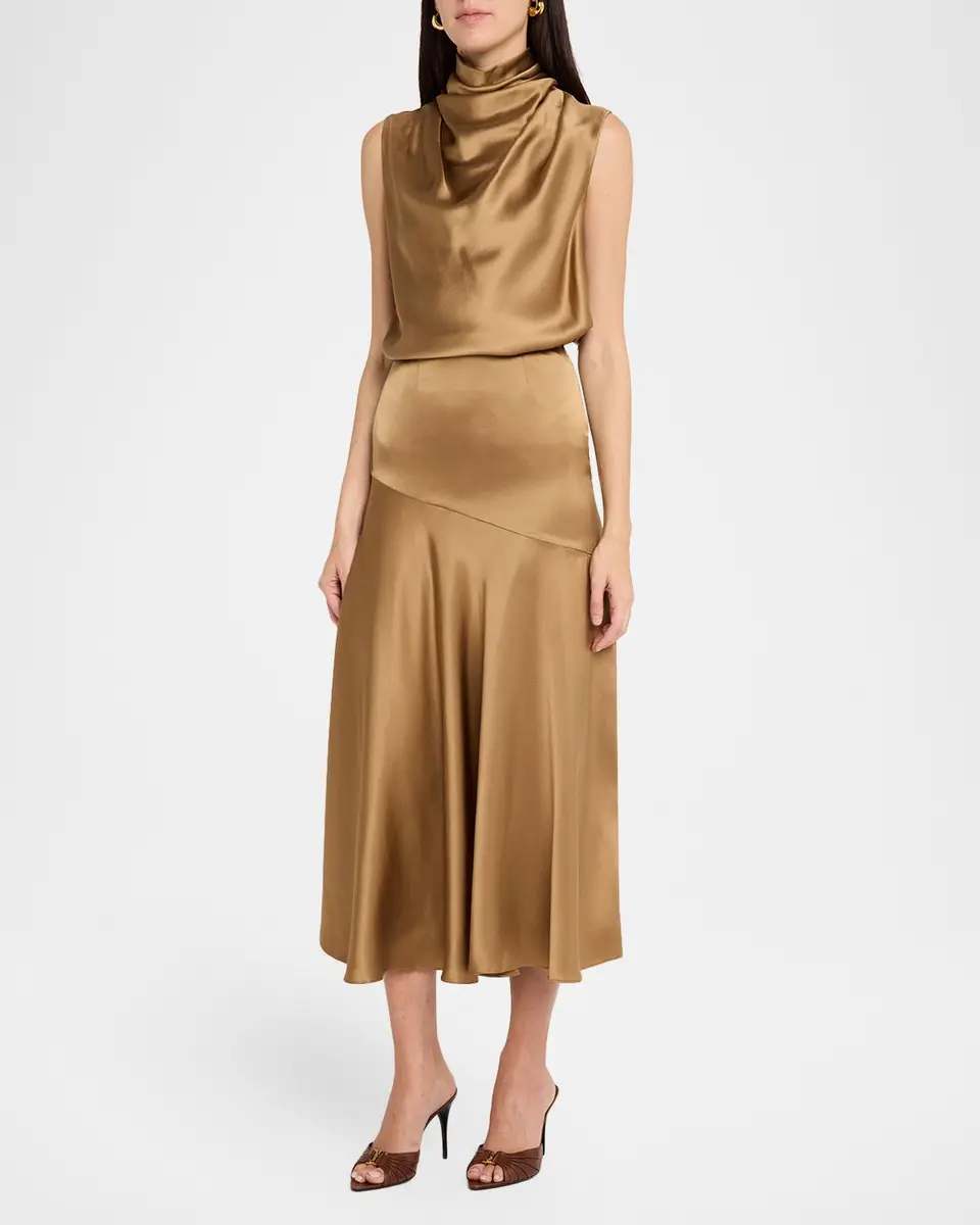 Adam Lippes Kaia Sleeveless Cowl-Neck Silk Top | Thumbnail 2 Adam Lippes Kaia Sleeveless Cowl-Neck Silk Top | Thumbnail 2