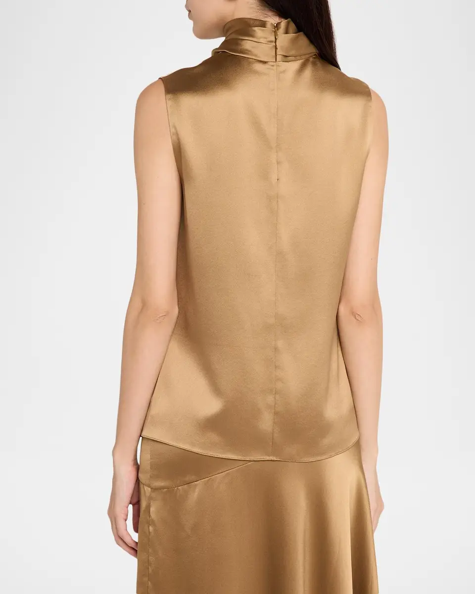 Adam Lippes Kaia Sleeveless Cowl-Neck Silk Top | Thumbnail 3 Adam Lippes Kaia Sleeveless Cowl-Neck Silk Top | Thumbnail 3