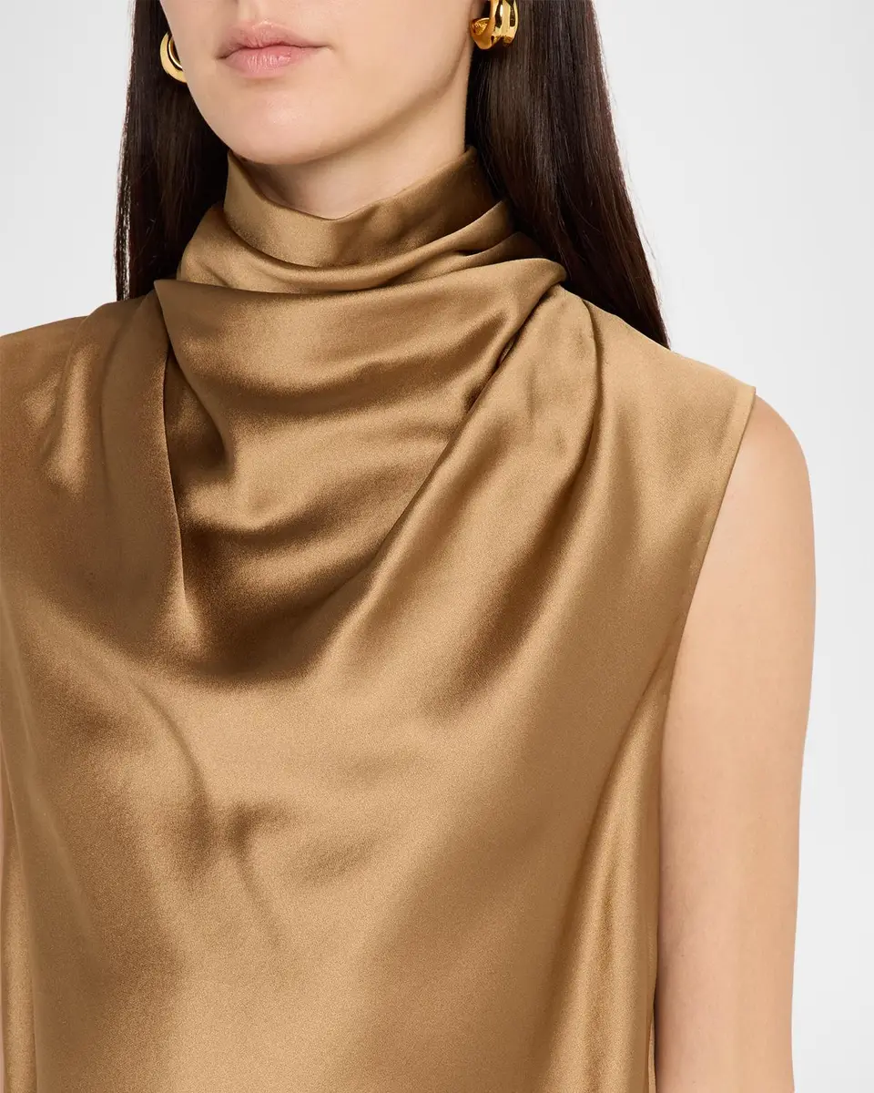 Adam Lippes Kaia Sleeveless Cowl-Neck Silk Top | Thumbnail 5 Adam Lippes Kaia Sleeveless Cowl-Neck Silk Top | Thumbnail 5