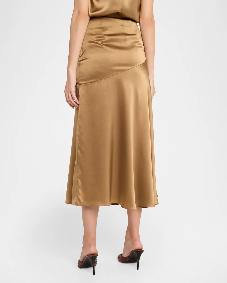 Adam Lippes Tess Silk Charmeuse Midi Skirt | Thumbnail 3 Adam Lippes Tess Silk Charmeuse Midi Skirt | Thumbnail 3