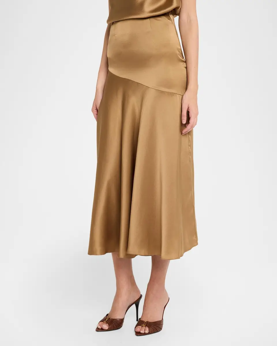 Adam Lippes Tess Silk Charmeuse Midi Skirt | Thumbnail 4 Adam Lippes Tess Silk Charmeuse Midi Skirt | Thumbnail 4