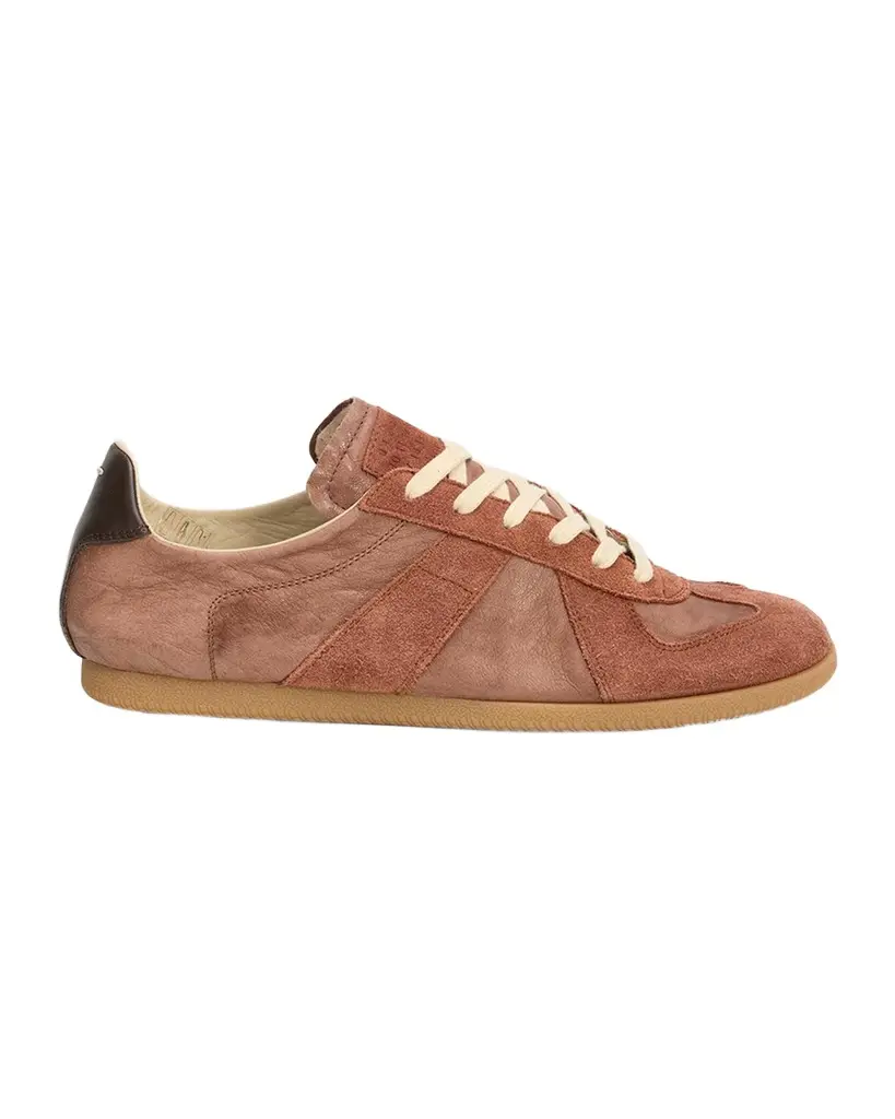 Maison Margiela Men's Replica Napa Leather and Suede Low-Top Sneakers