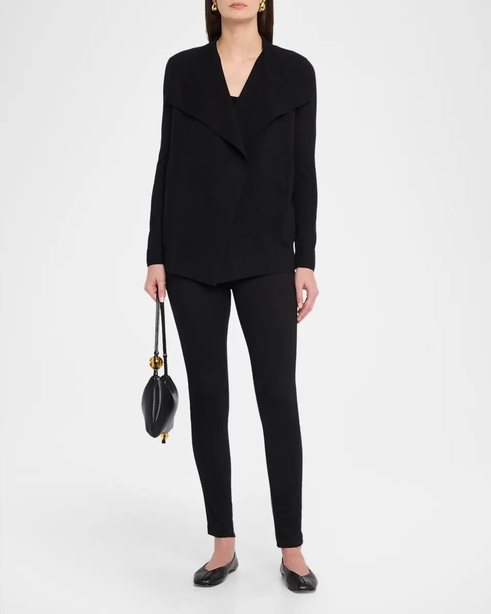 Neiman Marcus Cashmere Collection Cashmere Draped-Front Cardigan | Thumbnail 2 Neiman Marcus Cashmere Collection Cashmere Draped-Front Cardigan | Thumbnail 2