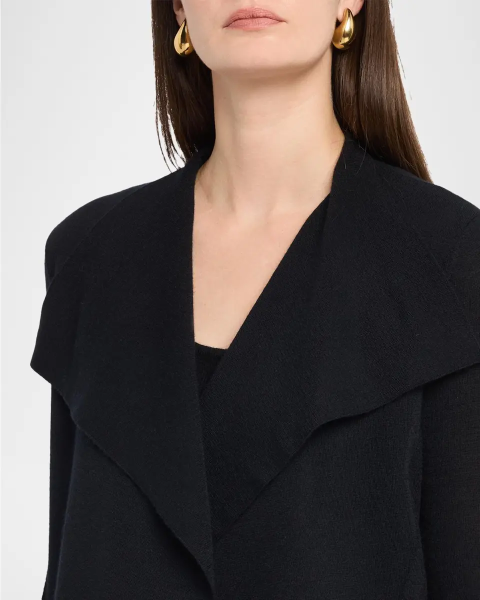 Neiman Marcus Cashmere Collection Cashmere Draped-Front Cardigan | Thumbnail 5 Neiman Marcus Cashmere Collection Cashmere Draped-Front Cardigan | Thumbnail 5