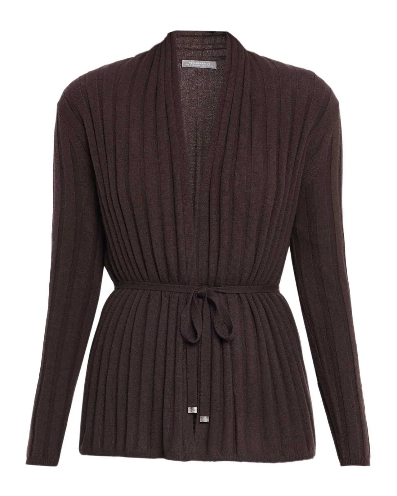 Cashmere Ribbed Wrap-Front Cardigan Cashmere Ribbed Wrap-Front Cardigan