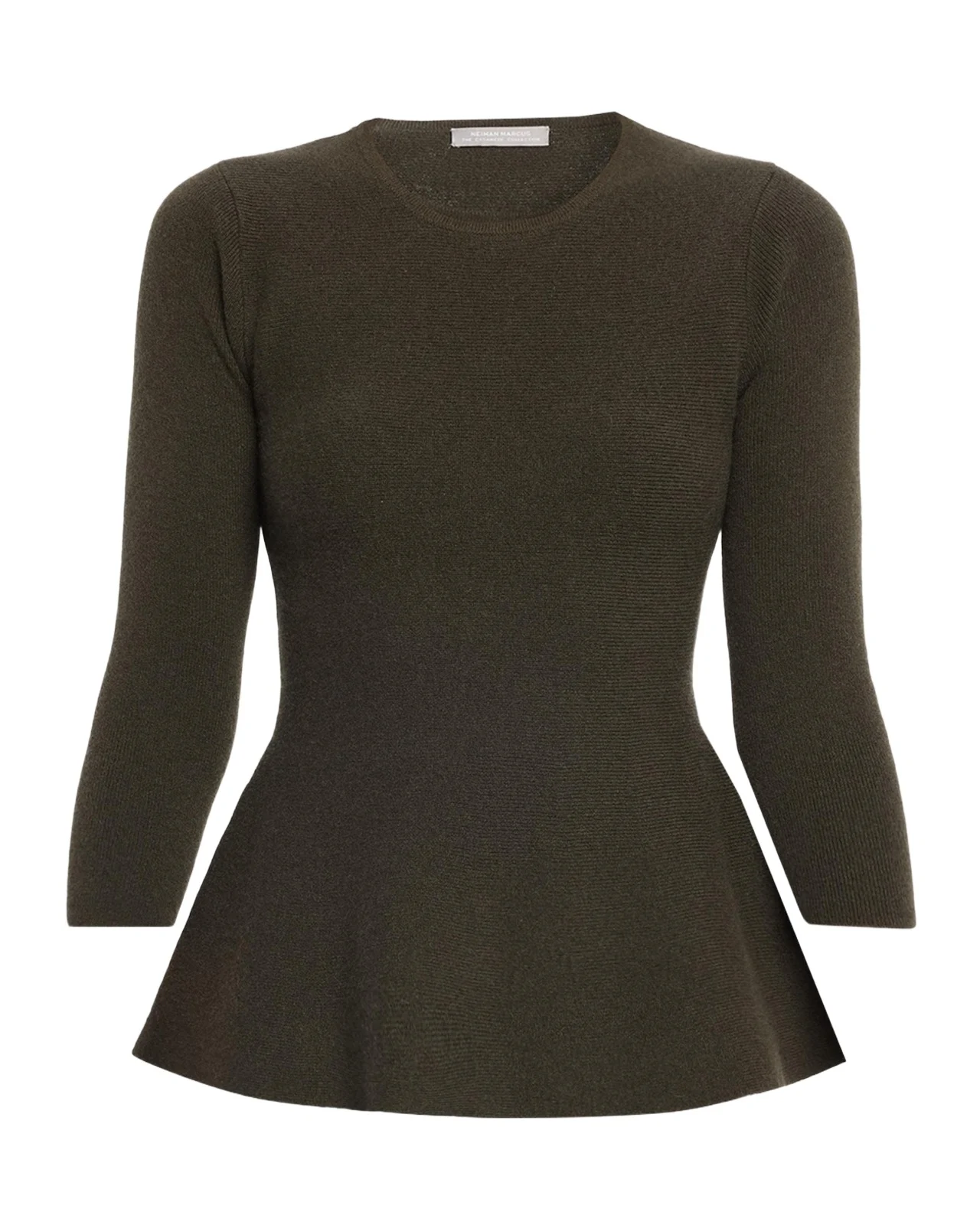 Neiman Marcus Cashmere Collection Cashmere Peplum Top