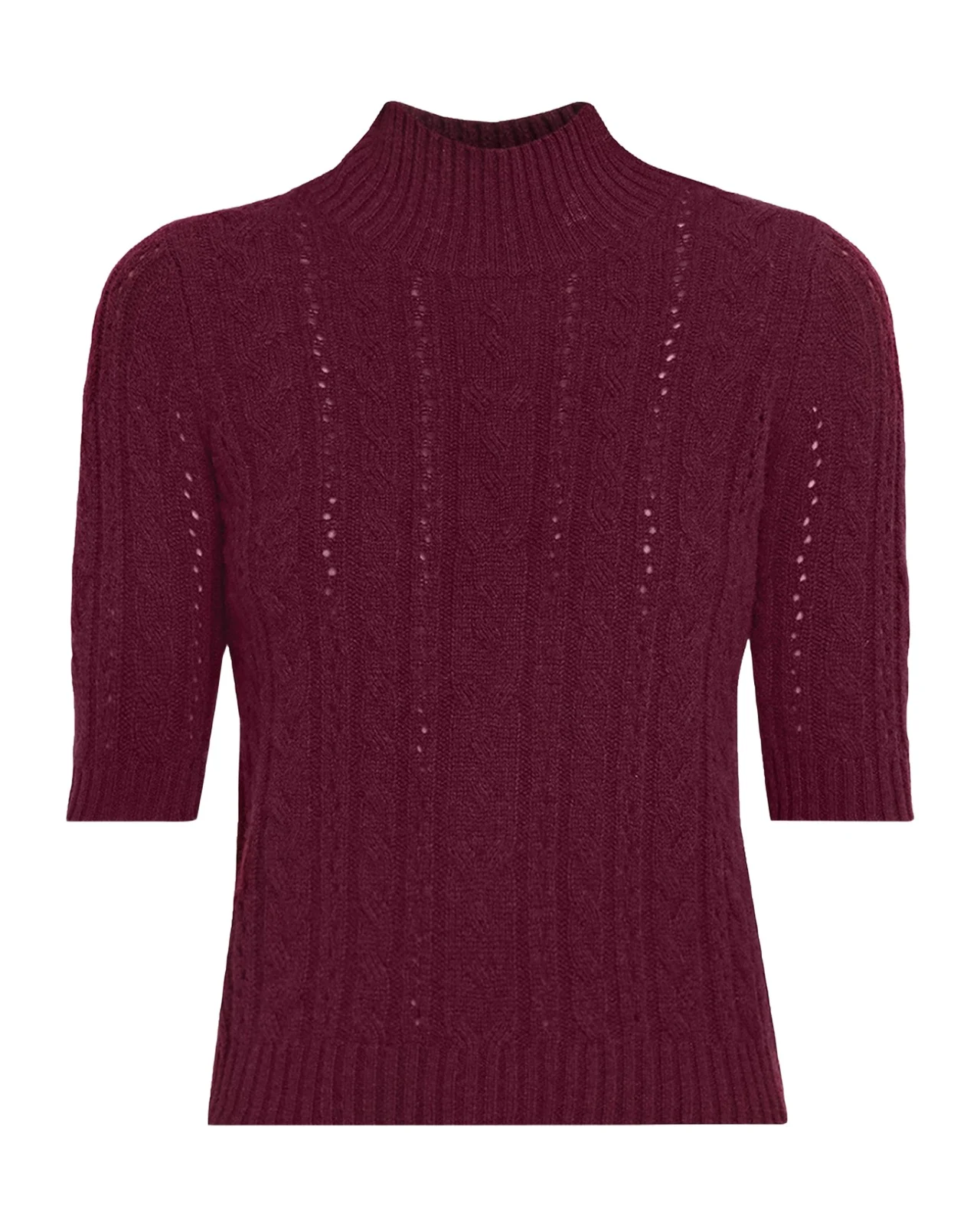Cable-Knit Shrunken Cashmere Sweater Cable-Knit Shrunken Cashmere Sweater