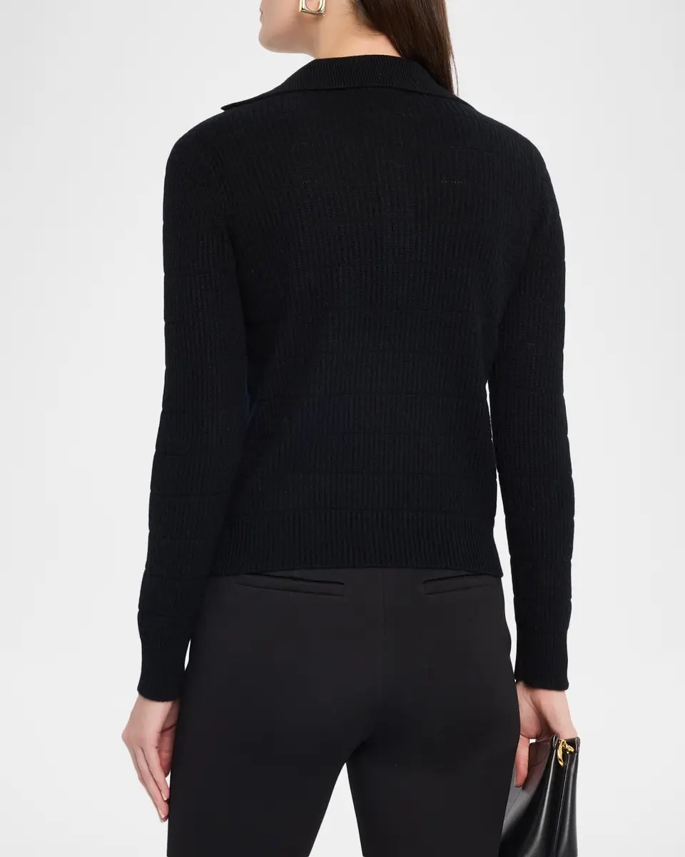 Neiman Marcus Cashmere Collection Cashmere Polo Sweater | Thumbnail 3 Neiman Marcus Cashmere Collection Cashmere Polo Sweater | Thumbnail 3
