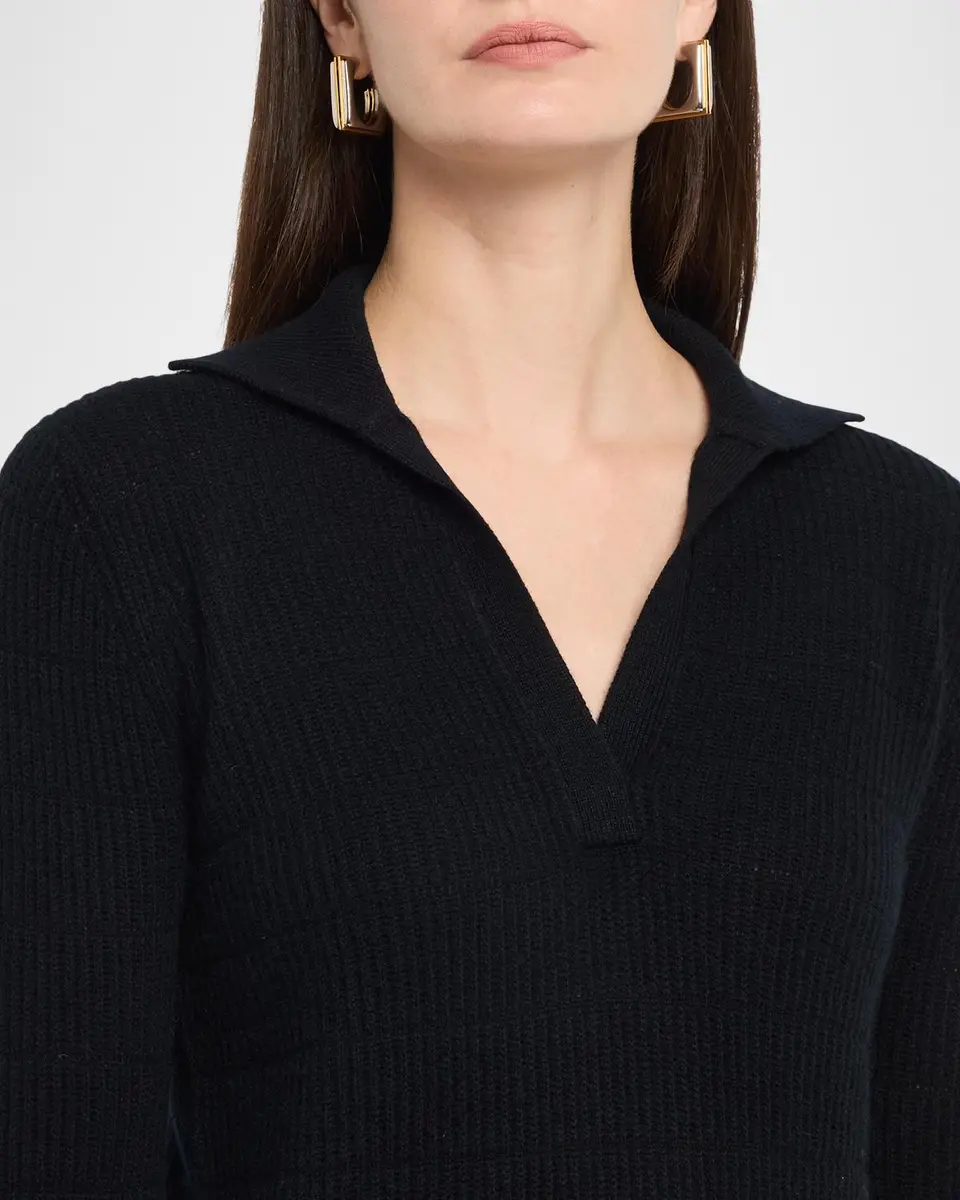 Neiman Marcus Cashmere Collection Cashmere Polo Sweater | Thumbnail 5 Neiman Marcus Cashmere Collection Cashmere Polo Sweater | Thumbnail 5