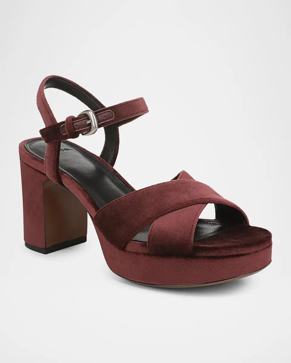 Vince 80mm Ericka Velvet Platform Sandals | Thumbnail 2 Vince 80mm Ericka Velvet Platform Sandals | Thumbnail 2