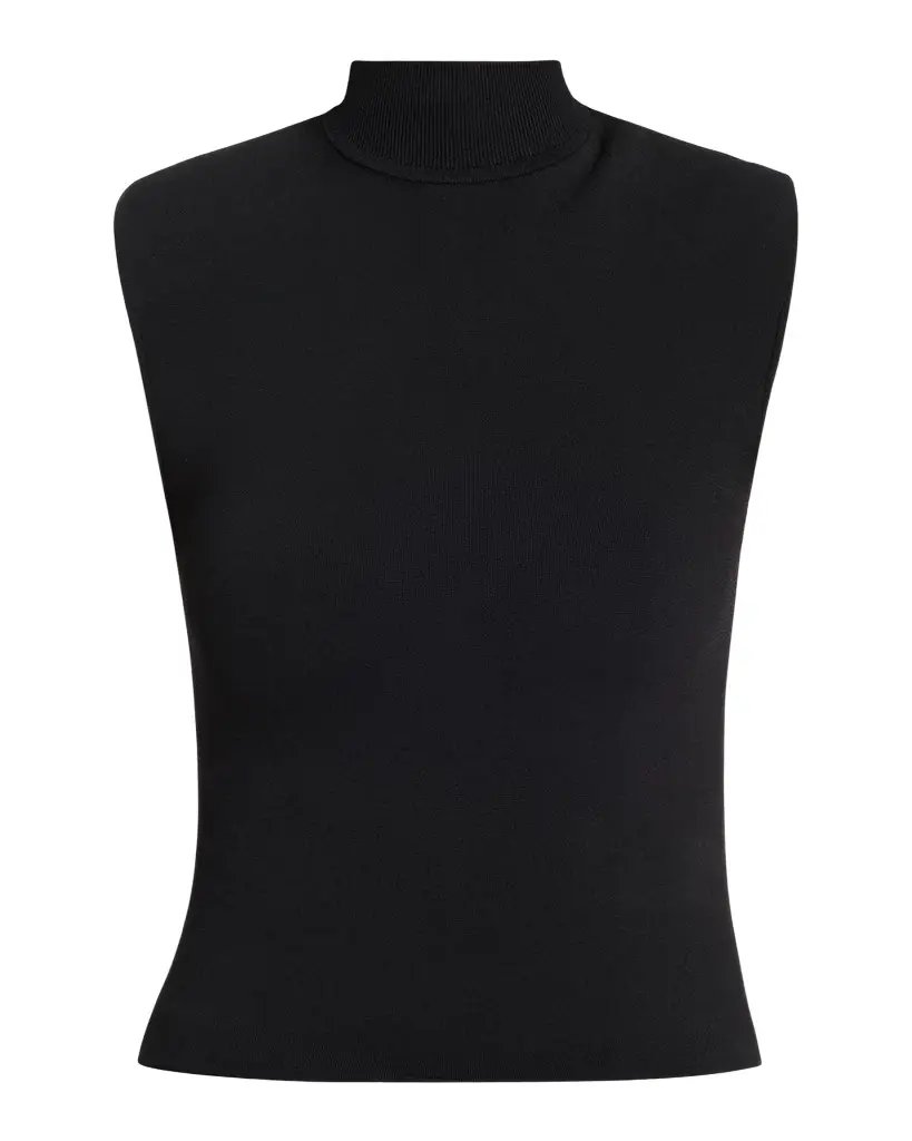 Toccin Diala Sleeveless Mock-Neck Knit Top