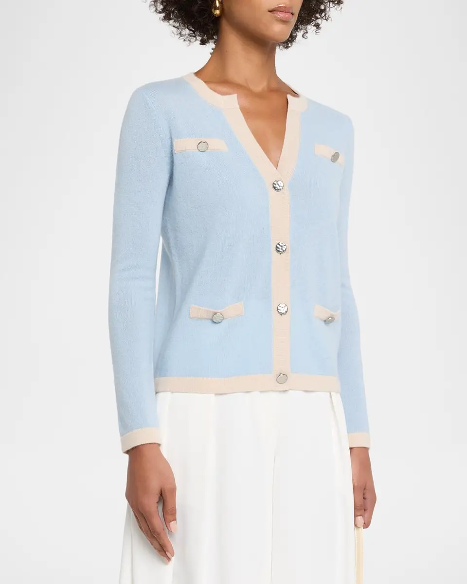 Neiman Marcus Cashmere Collection Cashmere V-Neck Cardigan | Thumbnail 3 Neiman Marcus Cashmere Collection Cashmere V-Neck Cardigan | Thumbnail 3