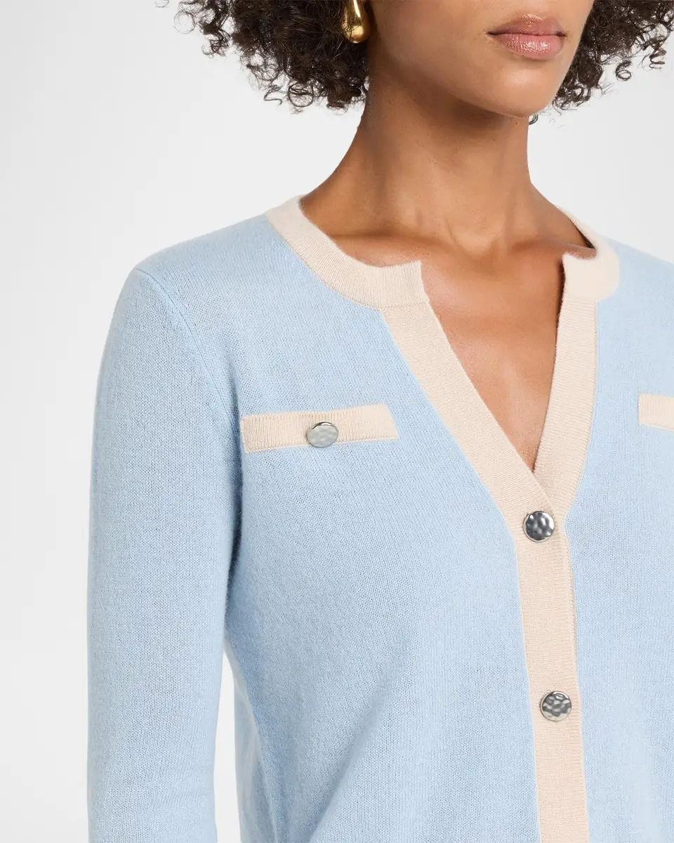 Neiman Marcus Cashmere Collection Cashmere V-Neck Cardigan | Thumbnail 4 Neiman Marcus Cashmere Collection Cashmere V-Neck Cardigan | Thumbnail 4