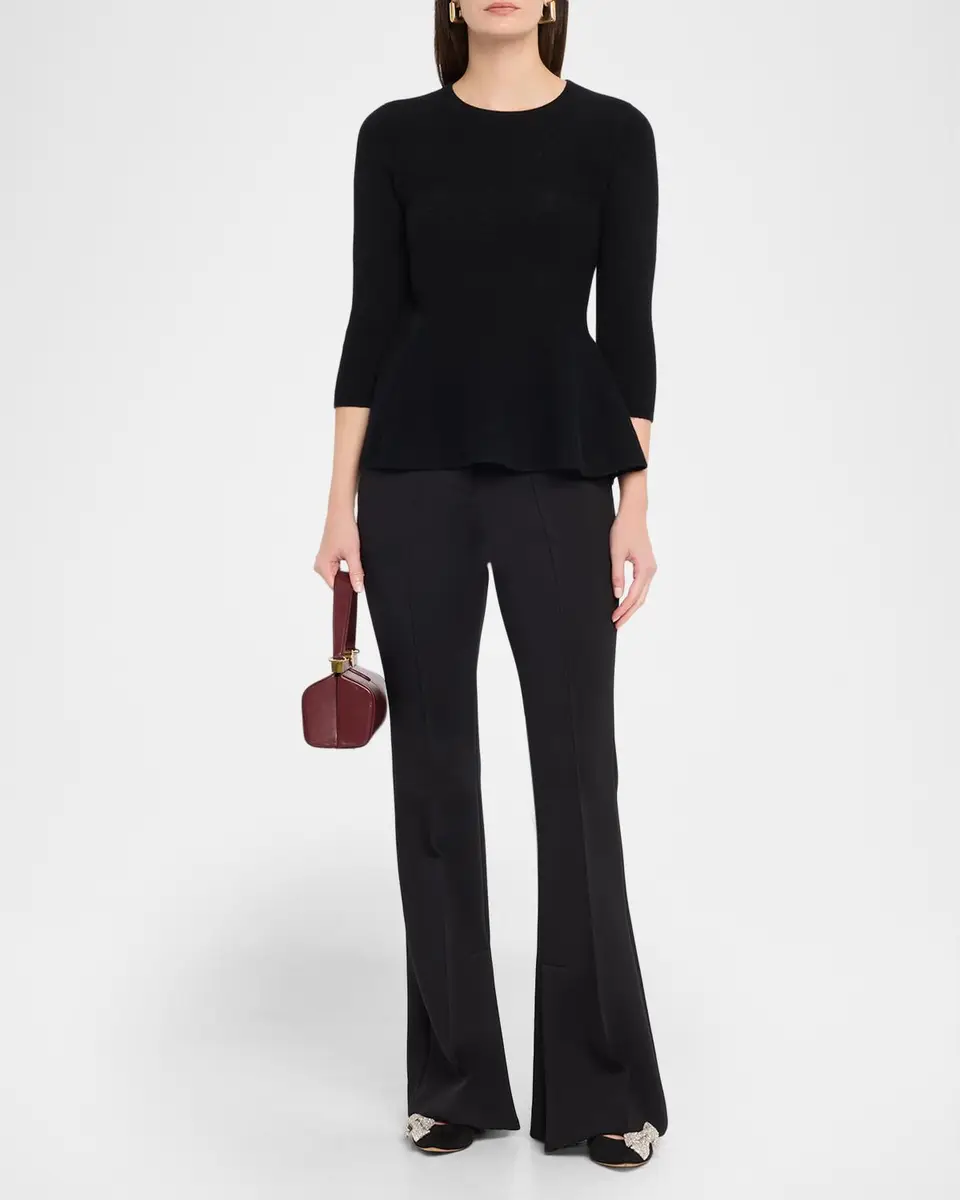 Neiman Marcus Cashmere Collection Cashmere Peplum Top | Thumbnail 2 Neiman Marcus Cashmere Collection Cashmere Peplum Top | Thumbnail 2
