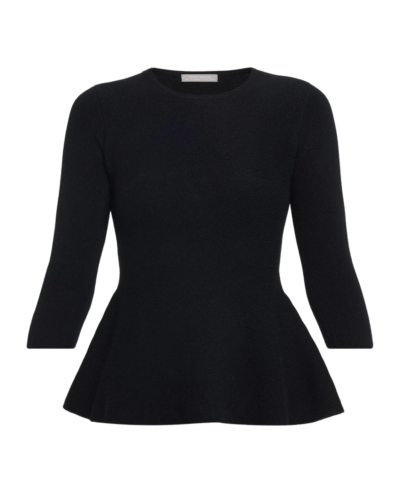 Neiman Marcus Cashmere Collection Cashmere Peplum Top