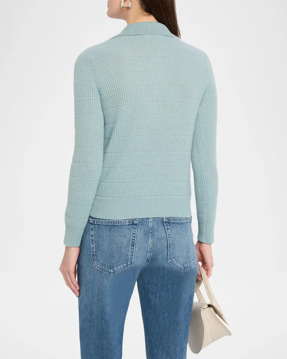 Neiman Marcus Cashmere Collection Cashmere Polo Sweater | Thumbnail 3 Neiman Marcus Cashmere Collection Cashmere Polo Sweater | Thumbnail 3