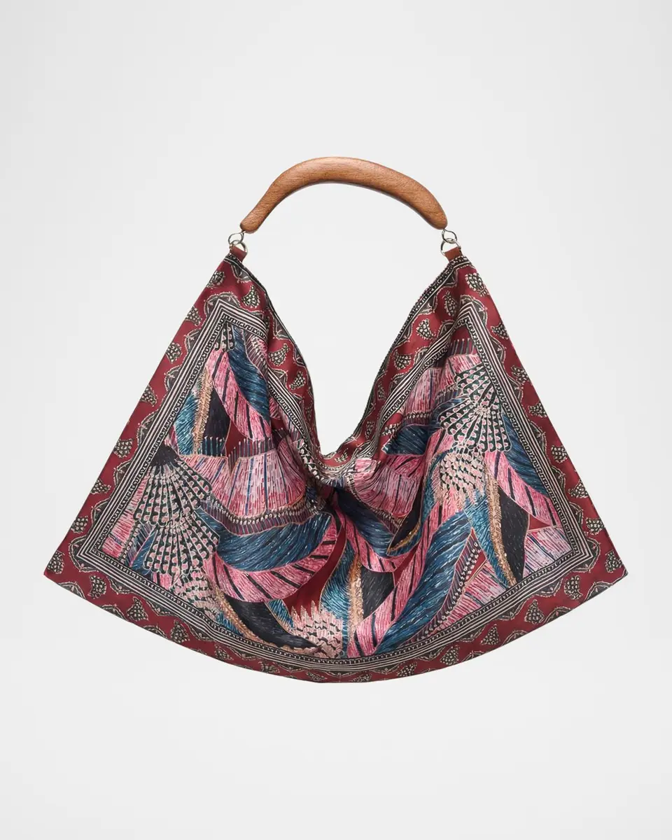 Farm Rio Botanical-Print Scarf Hobo Bag | Thumbnail 3 Farm Rio Botanical-Print Scarf Hobo Bag | Thumbnail 3