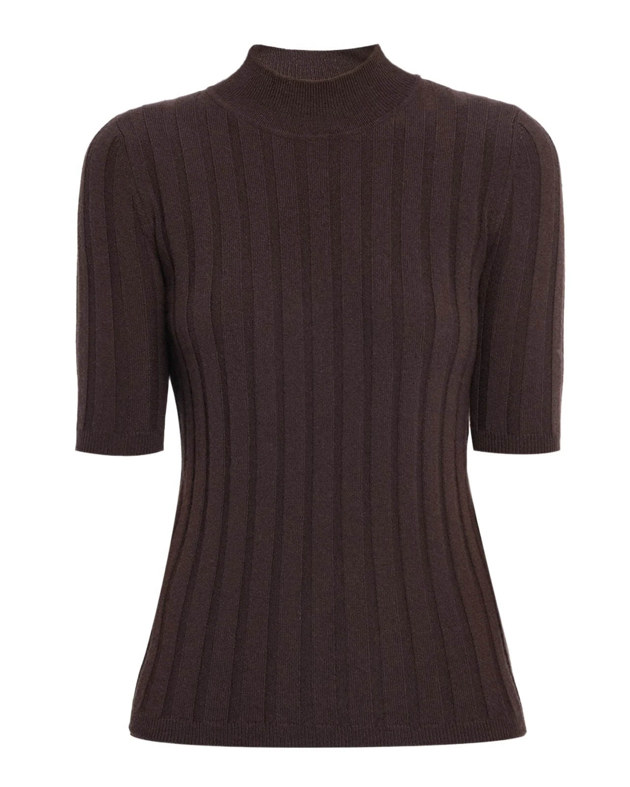 Ribbed Cashmere Elbow-Sleeve Sweater Ribbed Cashmere Elbow-Sleeve Sweater