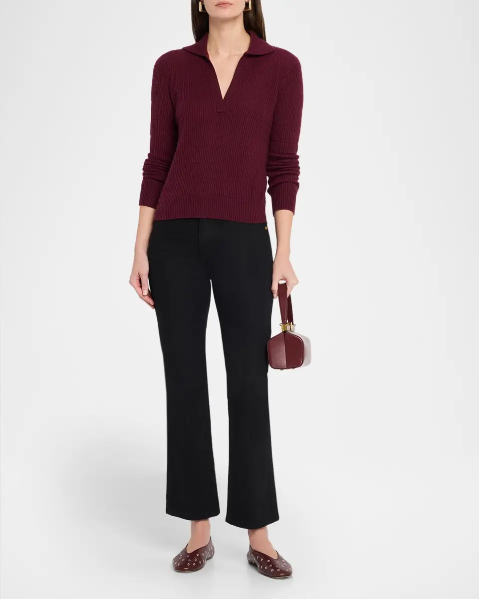 Neiman Marcus Cashmere Collection Cashmere Polo Sweater | Thumbnail 2 Neiman Marcus Cashmere Collection Cashmere Polo Sweater | Thumbnail 2