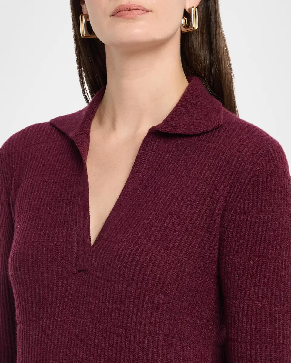 Neiman Marcus Cashmere Collection Cashmere Polo Sweater | Thumbnail 5 Neiman Marcus Cashmere Collection Cashmere Polo Sweater | Thumbnail 5
