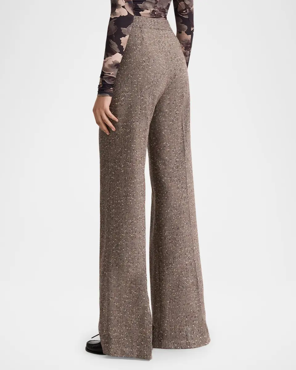 SMYTHE Herringbone Tweed Wide-Leg Pants | Thumbnail 3 SMYTHE Herringbone Tweed Wide-Leg Pants | Thumbnail 3