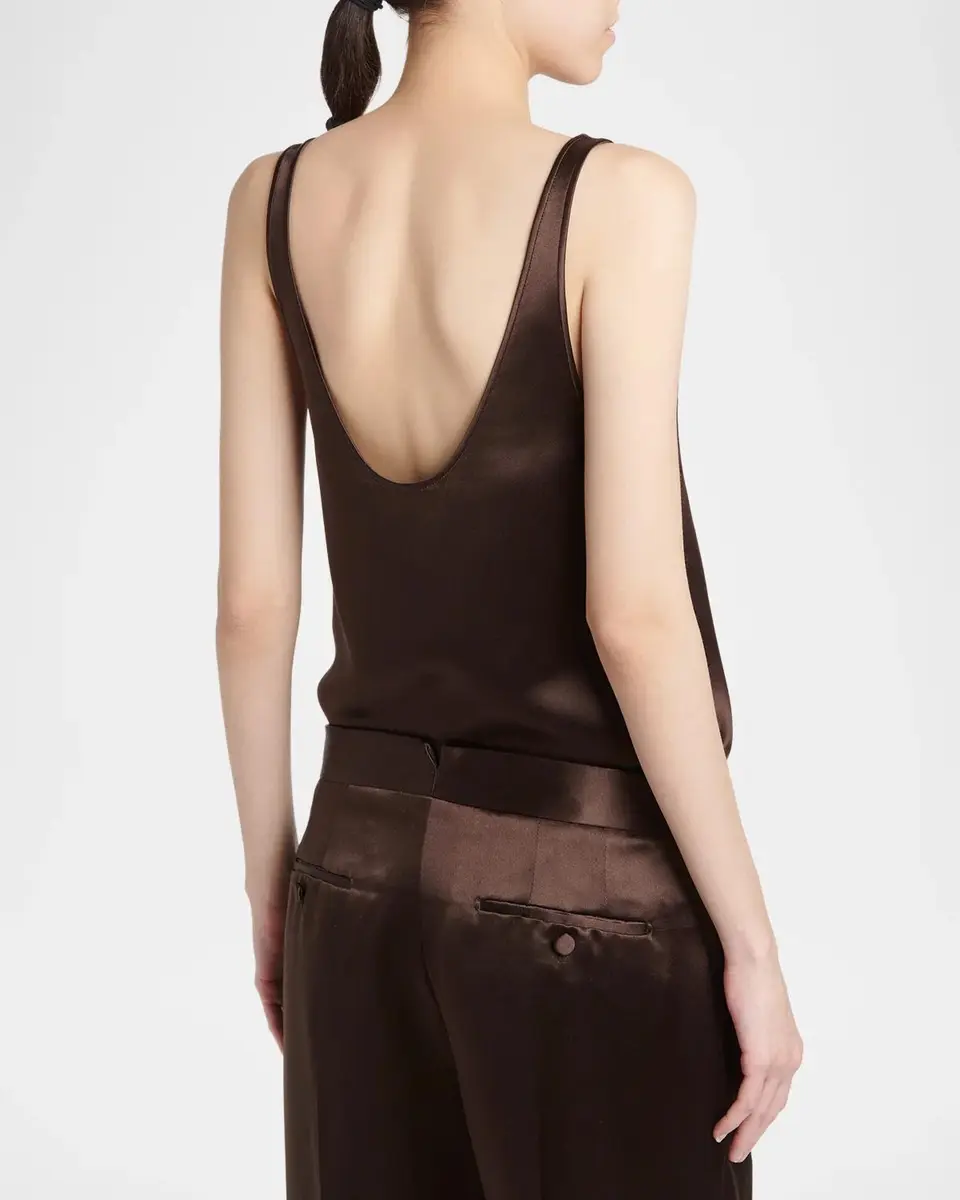 Tom Ford Plunging Scoop-Neck Silk Tank Top | Thumbnail 3 Tom Ford Plunging Scoop-Neck Silk Tank Top | Thumbnail 3