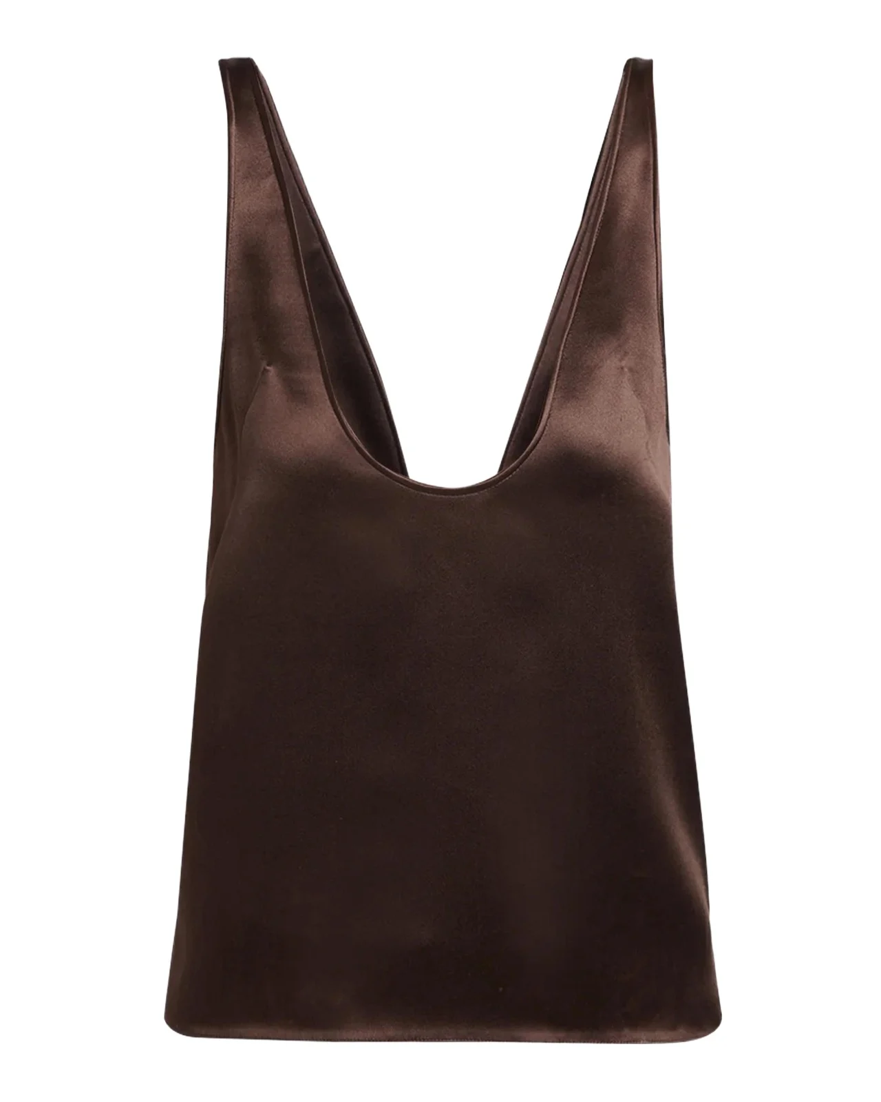 Plunging Scoop-Neck Silk Tank Top Plunging Scoop-Neck Silk Tank Top