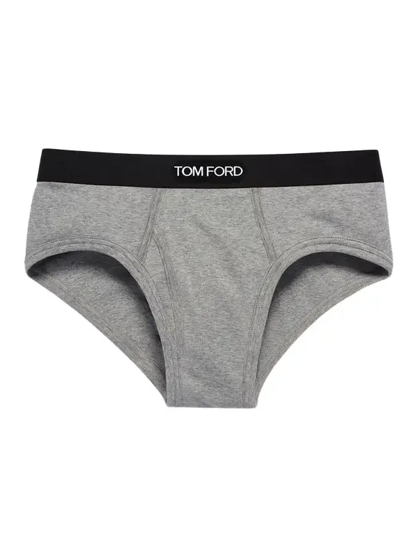 Tom Ford Men's Jacquard Logo Cotton Briefs