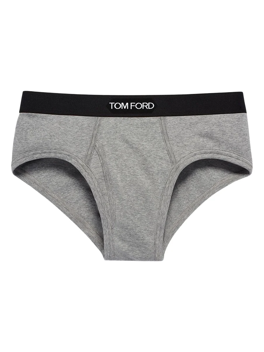 Tom Ford Men's Jacquard Logo Cotton Briefs