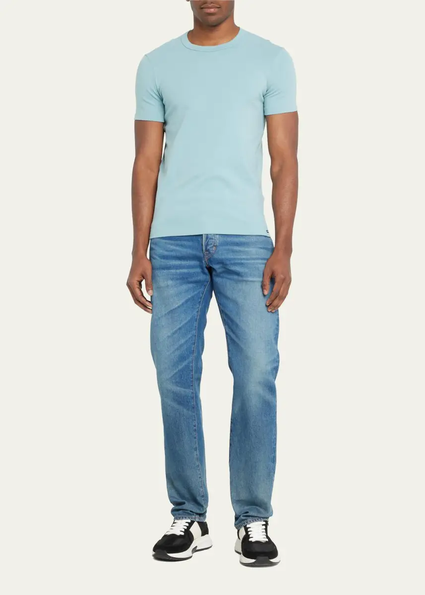 Tom Ford Men's Solid Stretch Jersey T-Shirt | Thumbnail 6 Tom Ford Men's Solid Stretch Jersey T-Shirt | Thumbnail 6