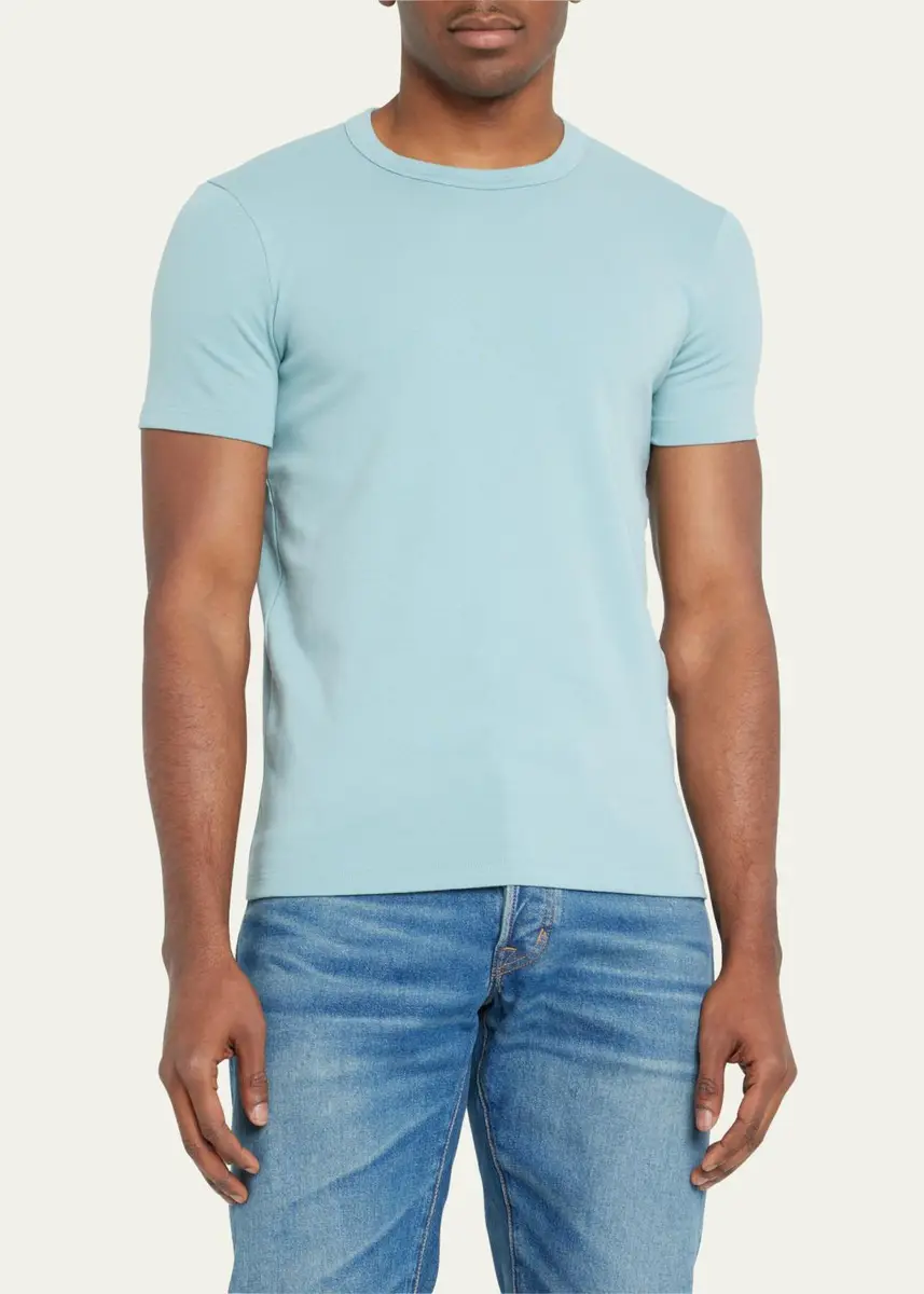 Tom Ford Men's Solid Stretch Jersey T-Shirt | Thumbnail 8 Tom Ford Men's Solid Stretch Jersey T-Shirt | Thumbnail 8