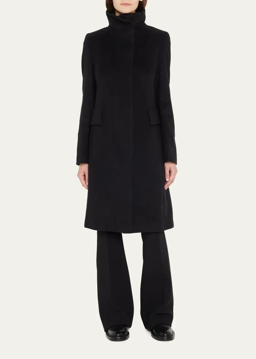 Akris punto Duffle Knee-Length Wool Coat | Thumbnail 2 Akris punto Duffle Knee-Length Wool Coat | Thumbnail 2
