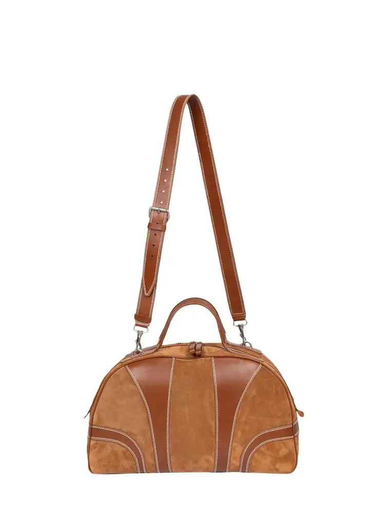 Dries Van Noten Men's Suede and Leather Duffel Crossbody Bag
