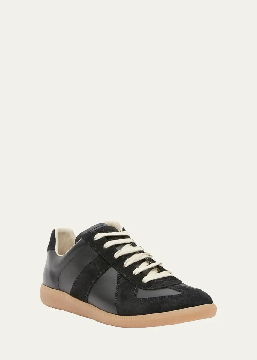 Maison Margiela Men's Replica Leather Low-Top Sneakers | Thumbnail 2 Maison Margiela Men's Replica Leather Low-Top Sneakers | Thumbnail 2
