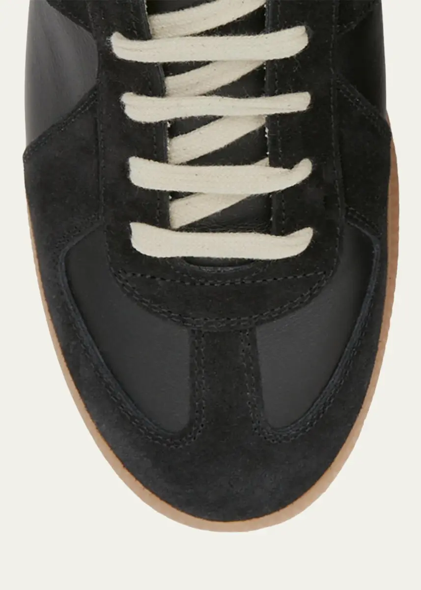 Maison Margiela Men's Replica Leather Low-Top Sneakers | Thumbnail 4 Maison Margiela Men's Replica Leather Low-Top Sneakers | Thumbnail 4