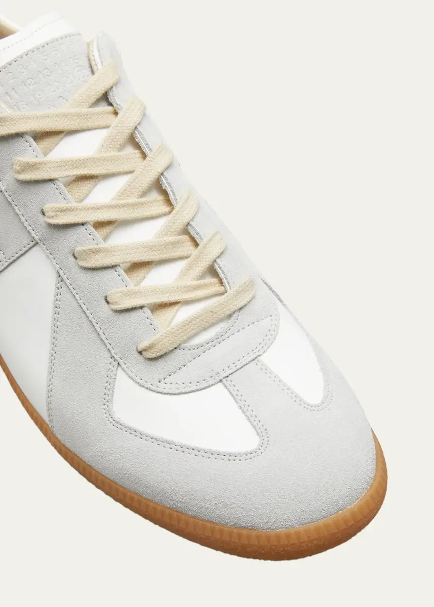 Maison Margiela Men's Replica Leather Low-Top Sneakers | Thumbnail 9 Maison Margiela Men's Replica Leather Low-Top Sneakers | Thumbnail 9